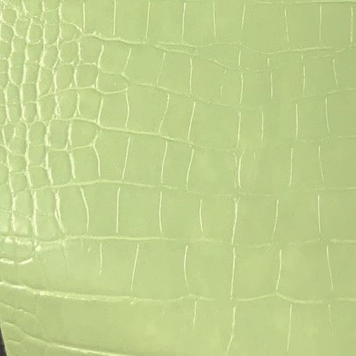 Le Embossed Croc Vista | Vegan Leather |  Light Green