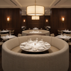 Tropical Trellis - Oyster Upholstered Banquette | Architectural Fabrics