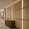 Sugar Mill Stripe - Moonbeam Upholstered Wall Panel | Architectural Fabrics