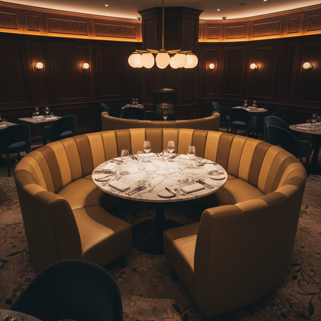 Middleburg Bronze Upholstered Banquette | Architectural Fabrics