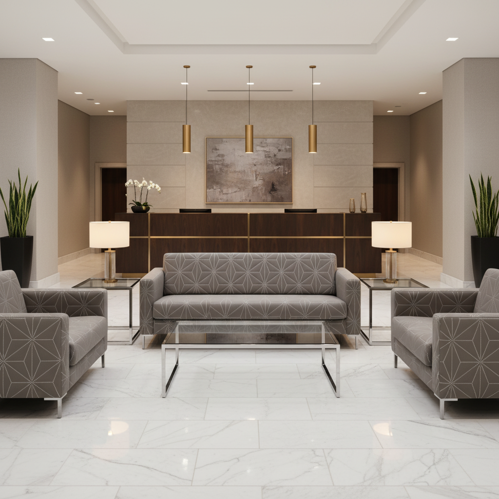 Axis - Axis Etched Polyurethane Upholstered Sofa | Architectural Fabrics