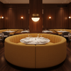 Soper Hole - Sorbet Upholstered Banquette | Architectural Fabrics