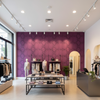 Labasa Purple Snake Skin | Hollywood Wallcoverings - Retail Showroom commercial room setting