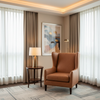 Algiers - Terracotta Performance Vinyl Upholstered Chair | Architectural Fabrics