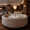 Salt Island - Oyster Upholstered Banquette | Architectural Fabrics