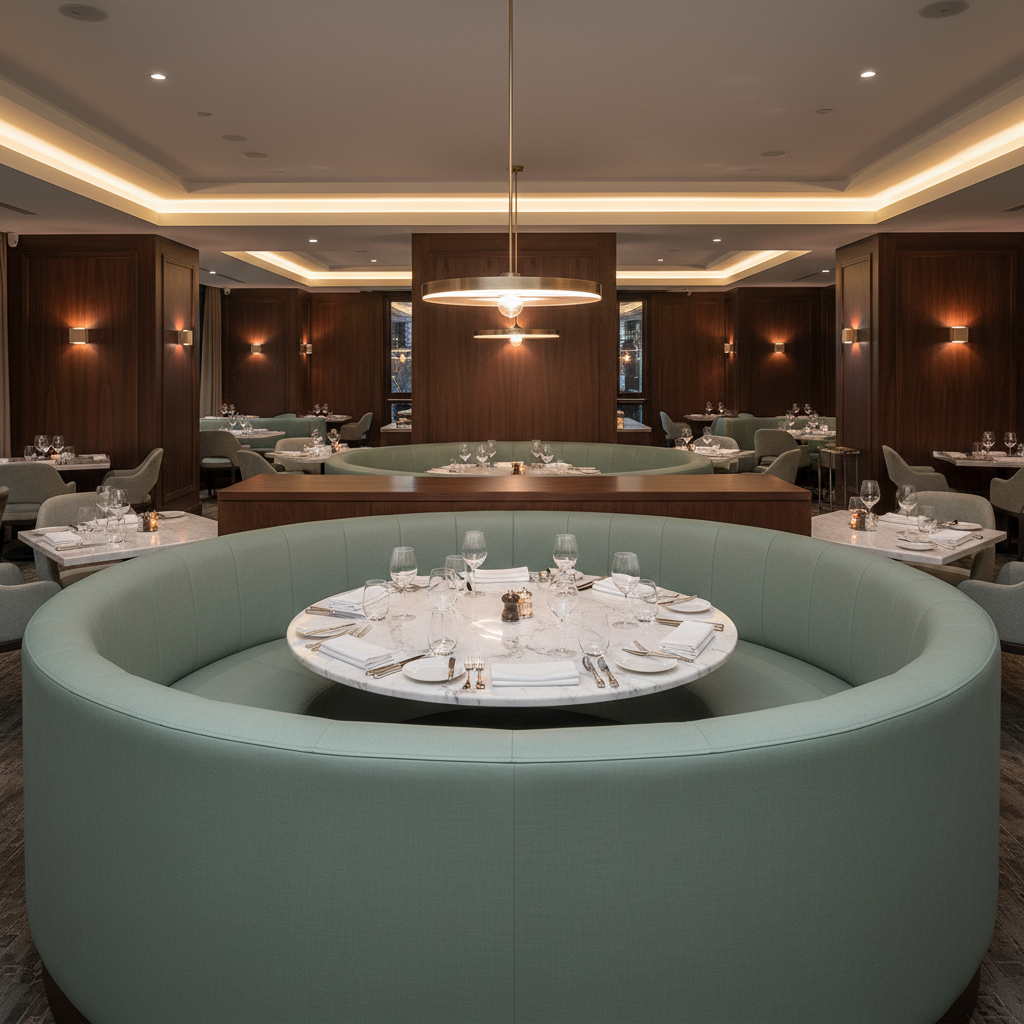 Aarden - Sea Glass Silicone Hybrid Upholstered Banquette | Architectural Fabrics