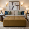 Triangle Reef - Harvest Upholstered Ottoman | Architectural Fabrics