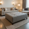Tortola - Dusk Upholstered Ottoman | Architectural Fabrics