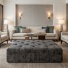 Turf Bay - Sterling Upholstered Ottoman | Architectural Fabrics