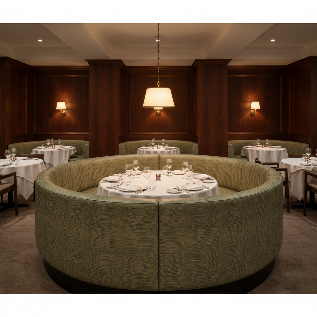 Silver Bank - Fern Upholstered Banquette | Architectural Fabrics