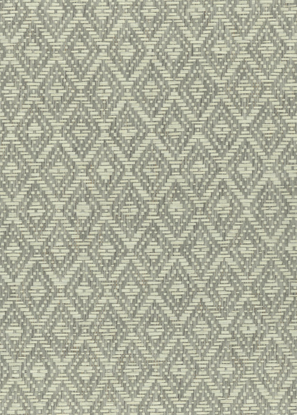 Sea Island-Silver Grey Paper Weave Wallcovering | Phillipe Romano