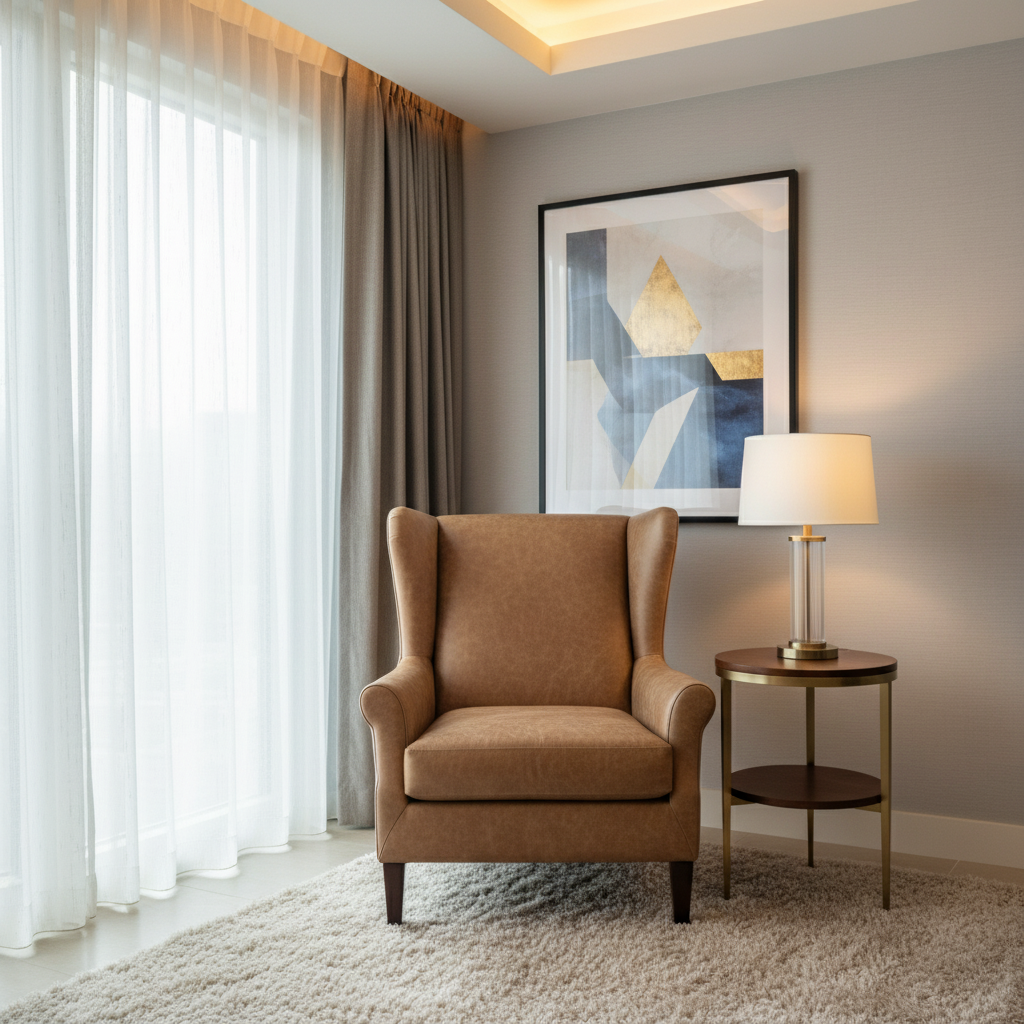 Alamo - Tawny Performance Vinyl Upholstered Chair | Architectural Fabrics