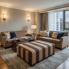 Bedford Neutra Upholstered Ottoman | Architectural Fabrics