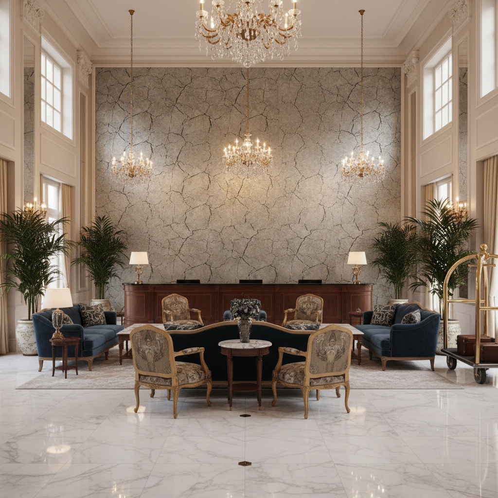 Montpelier | Hollywood Wallcoverings - Hotel Lobby commercial room setting