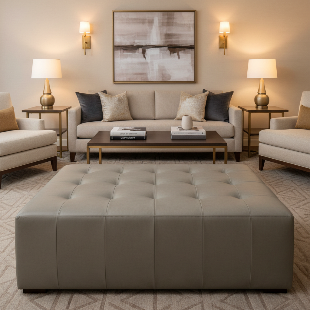 Maho Bay - Moat Upholstered Ottoman | Architectural Fabrics