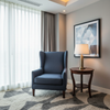 Brushed Linen Weave Deep Indigo Upholstered Chair | Architectural Fabrics