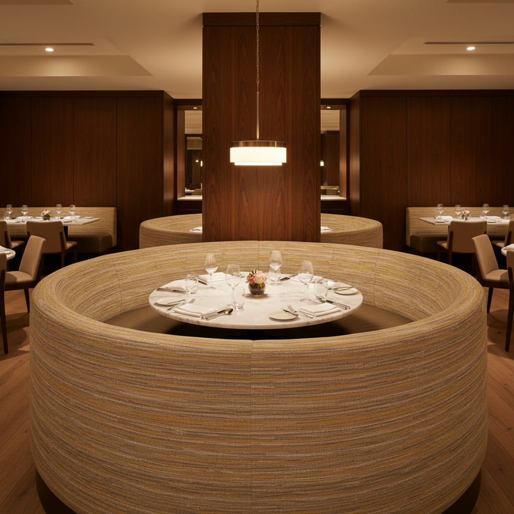 Pigeon Island - Cornsilk Upholstered Banquette | Architectural Fabrics