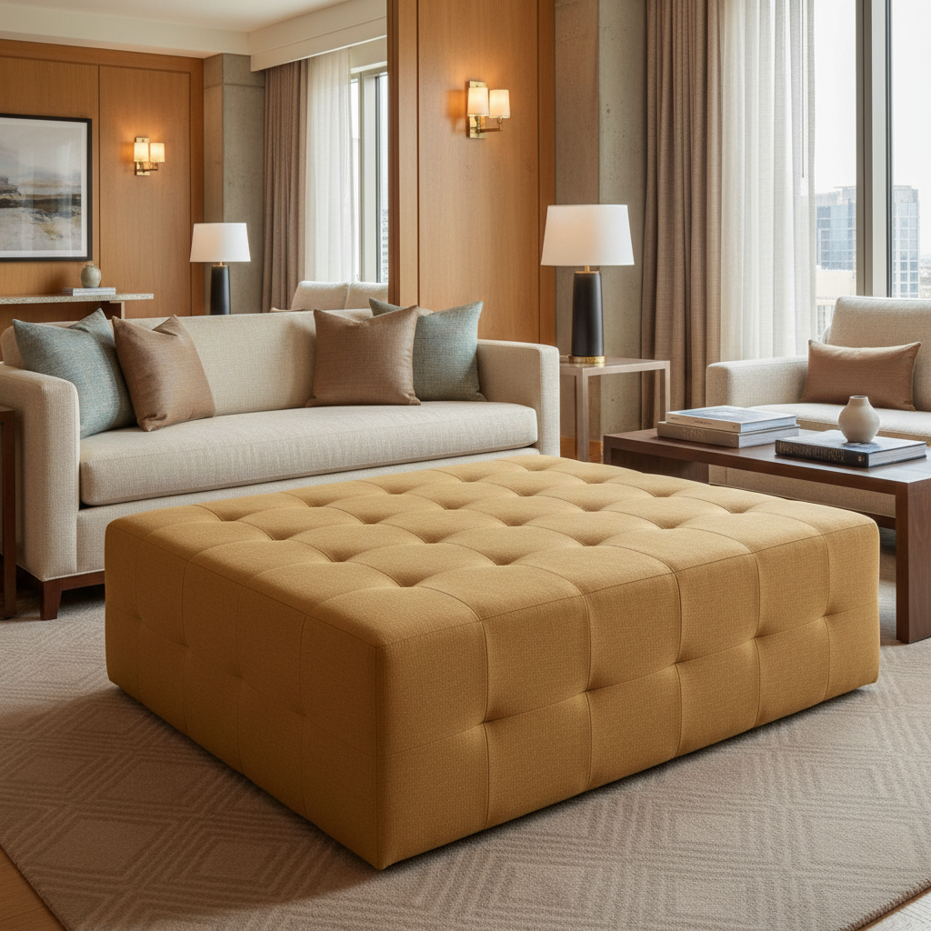 Maya Riviera - Dune Upholstered Ottoman | Architectural Fabrics