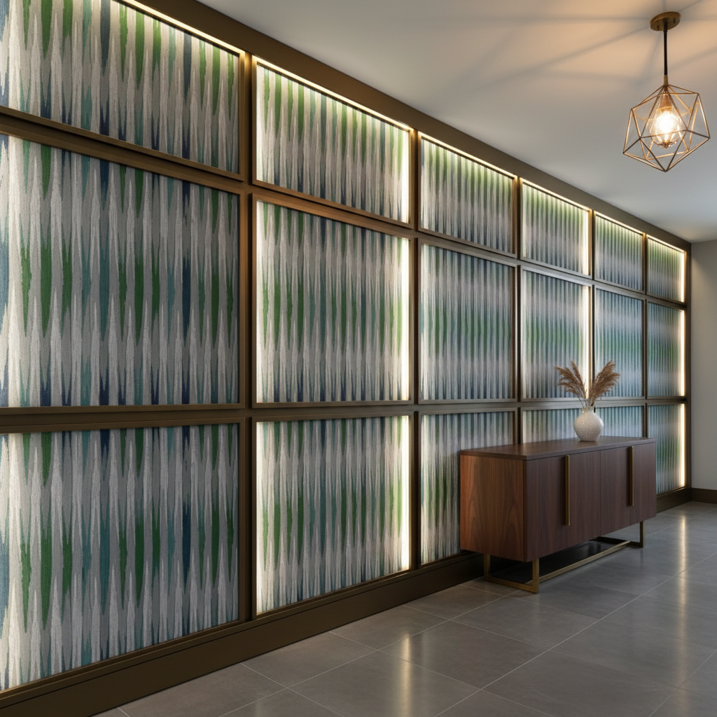 Apache - Verdant Tide Silicone Hybrid Upholstered Wall Panel | Architectural Fabrics