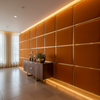 Ultrasuede  Marigold Orange Upholstered Wall Panel | Ultrasuede Upholstery