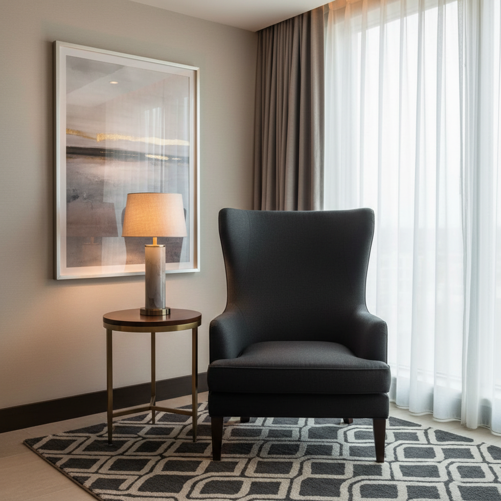 Soper Hole - Black Upholstered Chair | Architectural Fabrics