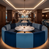 Bedford Jet Upholstered Banquette | Architectural Fabrics