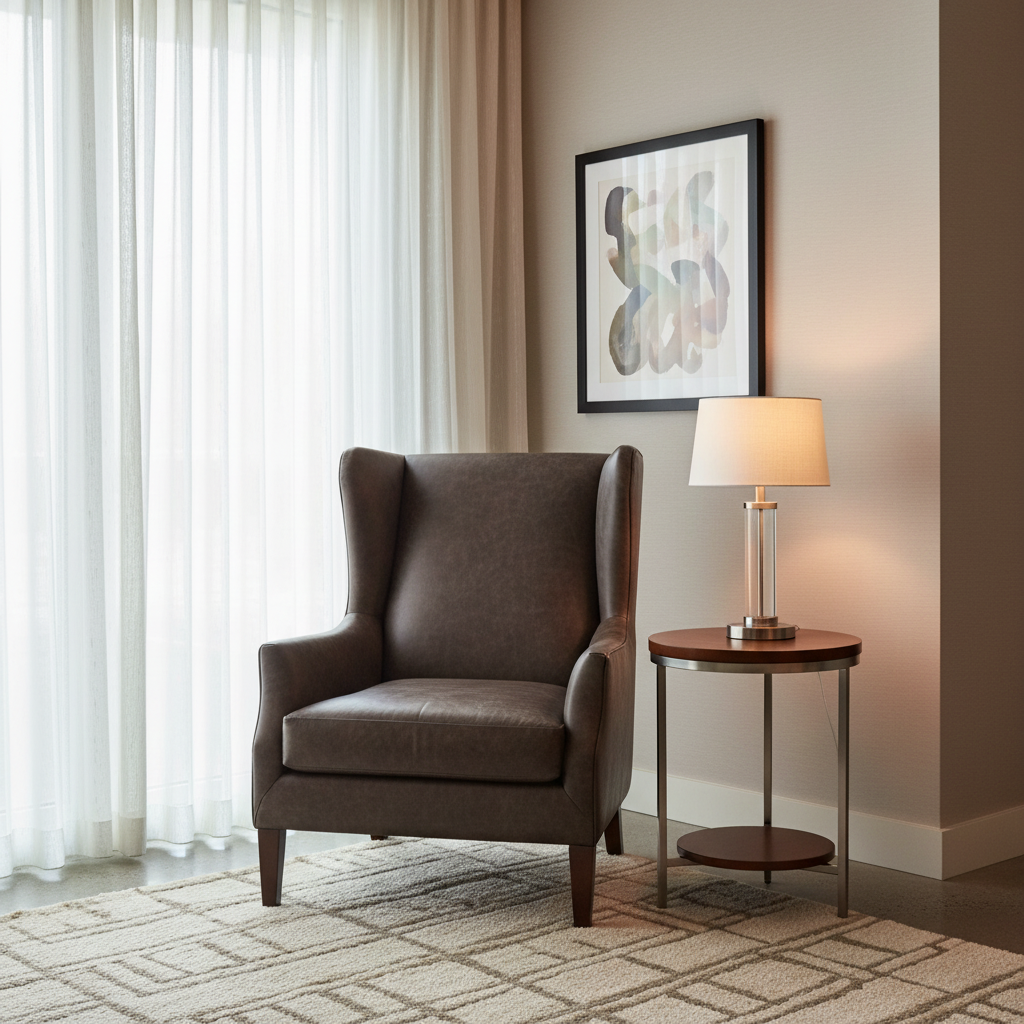 Kralendijk - Truffle Upholstered Chair | Architectural Fabrics