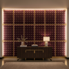 Diamond Velvet Texture Plum Wine Upholstered Wall Panel | Architectural Fabrics