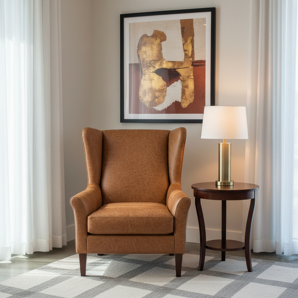 Algiers - Sienna Earth Performance Vinyl Upholstered Chair | Architectural Fabrics