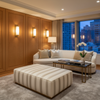 Elkton Barley Upholstered Ottoman | Architectural Fabrics