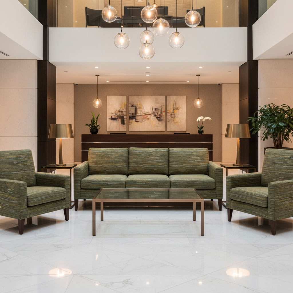 Pigeon Island - Sage Upholstered Sofa | Architectural Fabrics