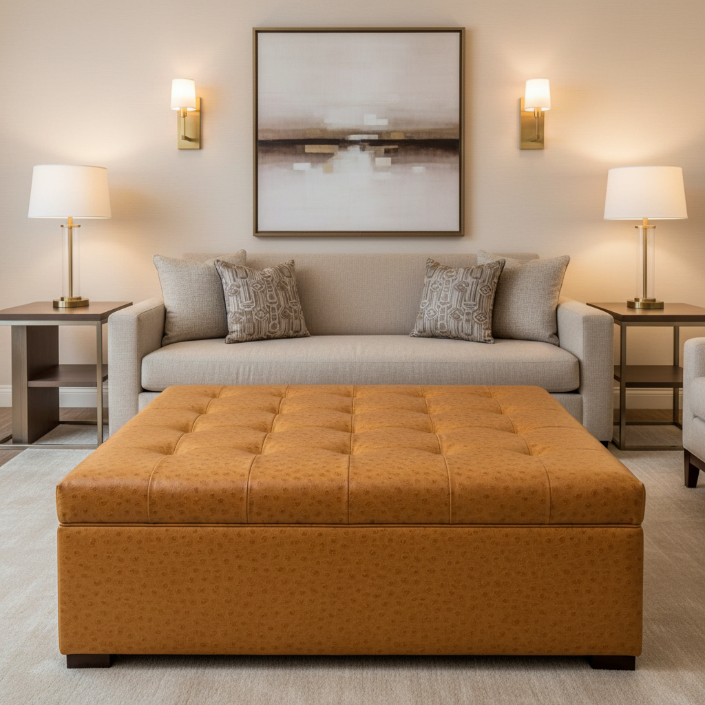 Big Bird - Big Bird Performance Vinyl Upholstered Ottoman | Architectural Fabrics