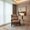 Aire Pebbled - Earthen Taupe Breathable Polyurethane Upholstered Chair | Architectural Fabrics
