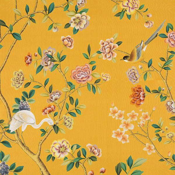 Erdem — Colourway SC-109 on Golden Yellow dyed silk