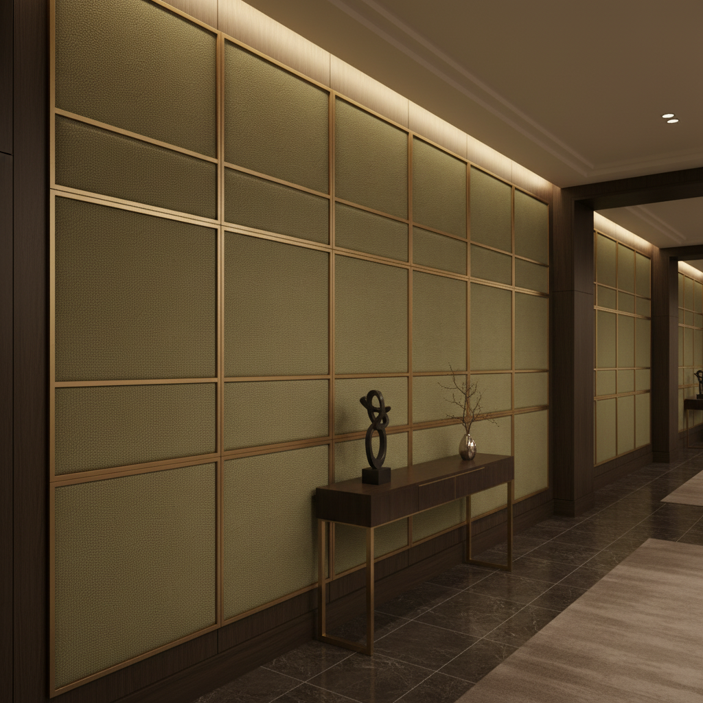 Snake Cay - Moss Upholstered Wall Panel | Architectural Fabrics