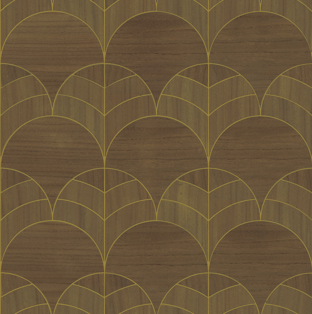 Sands Point-Chestnut Wood Veneer Wallcovering | Phillipe Romano — WOOD-500850