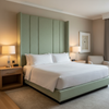 Woven Basketweave Texture Soft Celery Upholstered Headboard | Architectural Fabrics