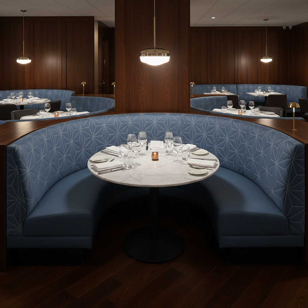 Axis - Axis Etched Polyurethane Upholstered Banquette | Architectural Fabrics