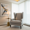 Algiers - Silver Lining Performance Vinyl Upholstered Chair | Architectural Fabrics