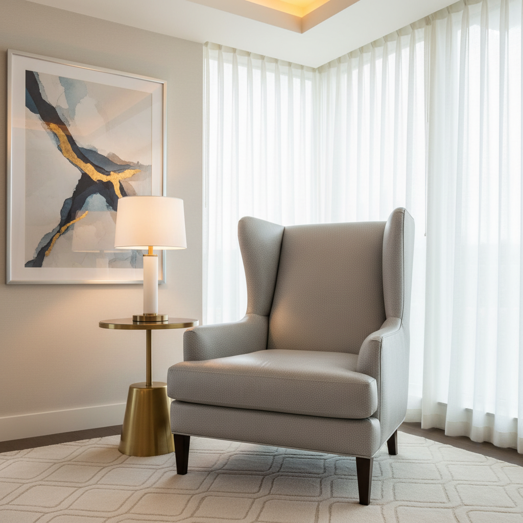 Algiers - Silver Lining Performance Vinyl Upholstered Chair | Architectural Fabrics