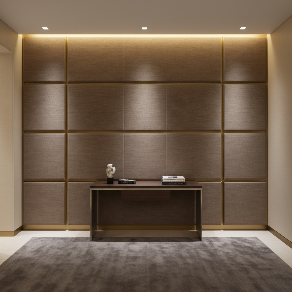 Treasure Beach - Chestnut Upholstered Wall Panel | Architectural Fabrics