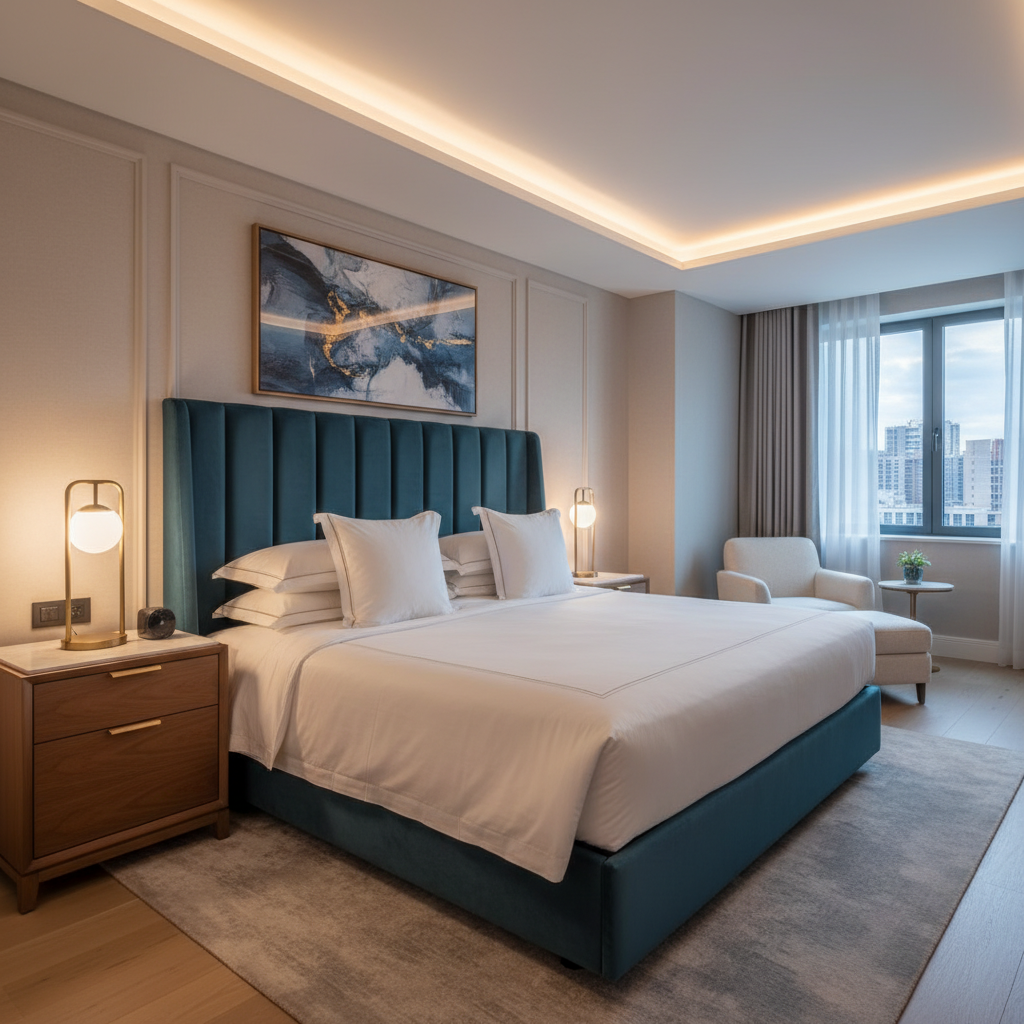 Christiansburg Indigo Upholstered Headboard | Architectural Fabrics