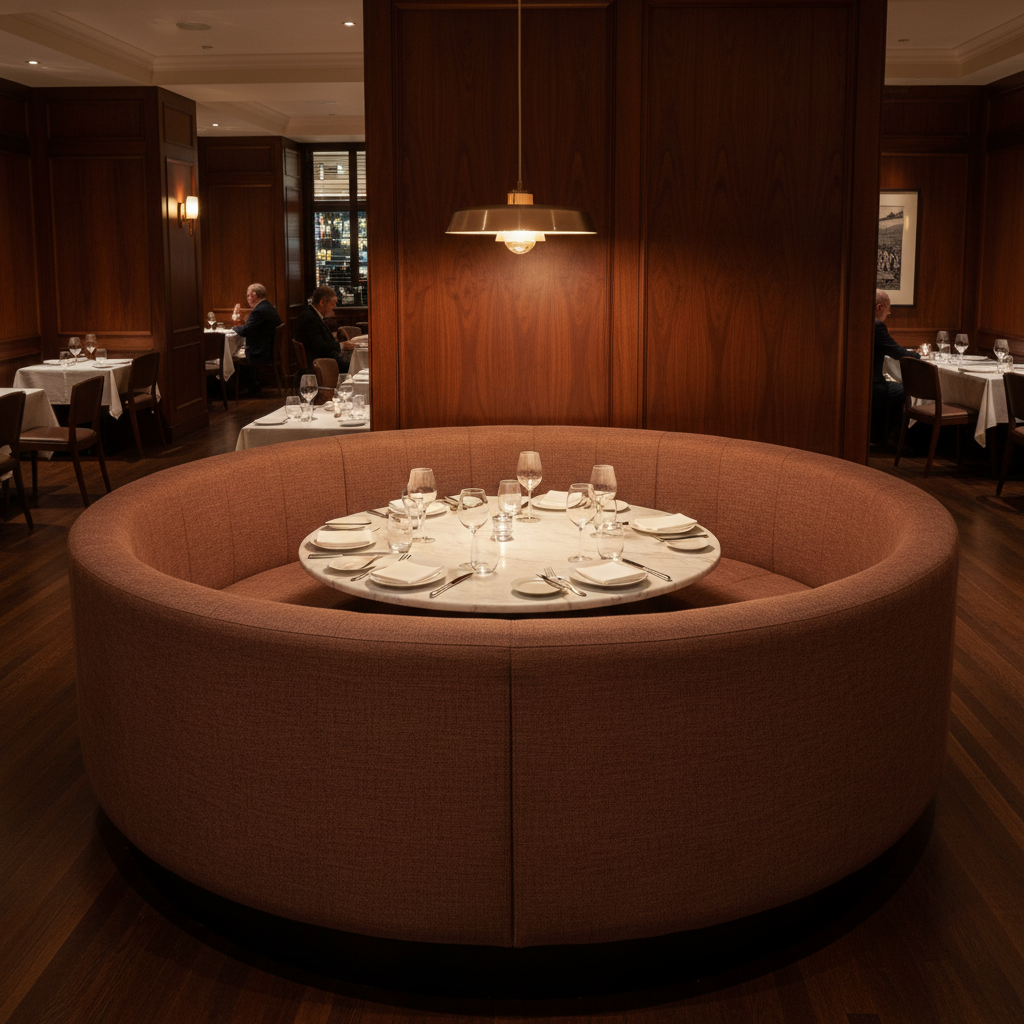 Punch Bowl - Madder Upholstered Banquette | Architectural Fabrics