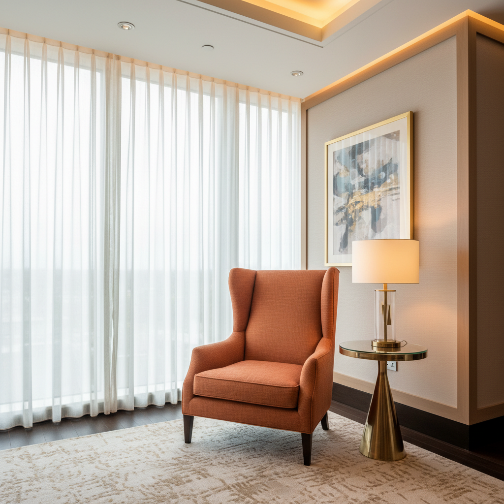 Rocky Mount Brilliant-Orange Upholstered Chair | Architectural Fabrics