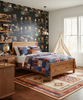 The Original Yeeha 1950's Cowboy - Midnight Mid-Century Modern | Architectural Wallcoverings - Boys Adventure Bedroom Room Setting