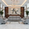 Smooth Pebble Grain Soft Gray Upholstered Sofa | Architectural Fabrics