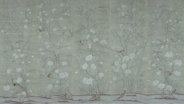 Earlham — Colourway SC-216 on Blue Grey India tea paper
