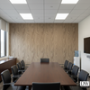 Biscay Bay Walnut Wood Grain | Hollywood Wallcoverings - Conference Room commercial room setting