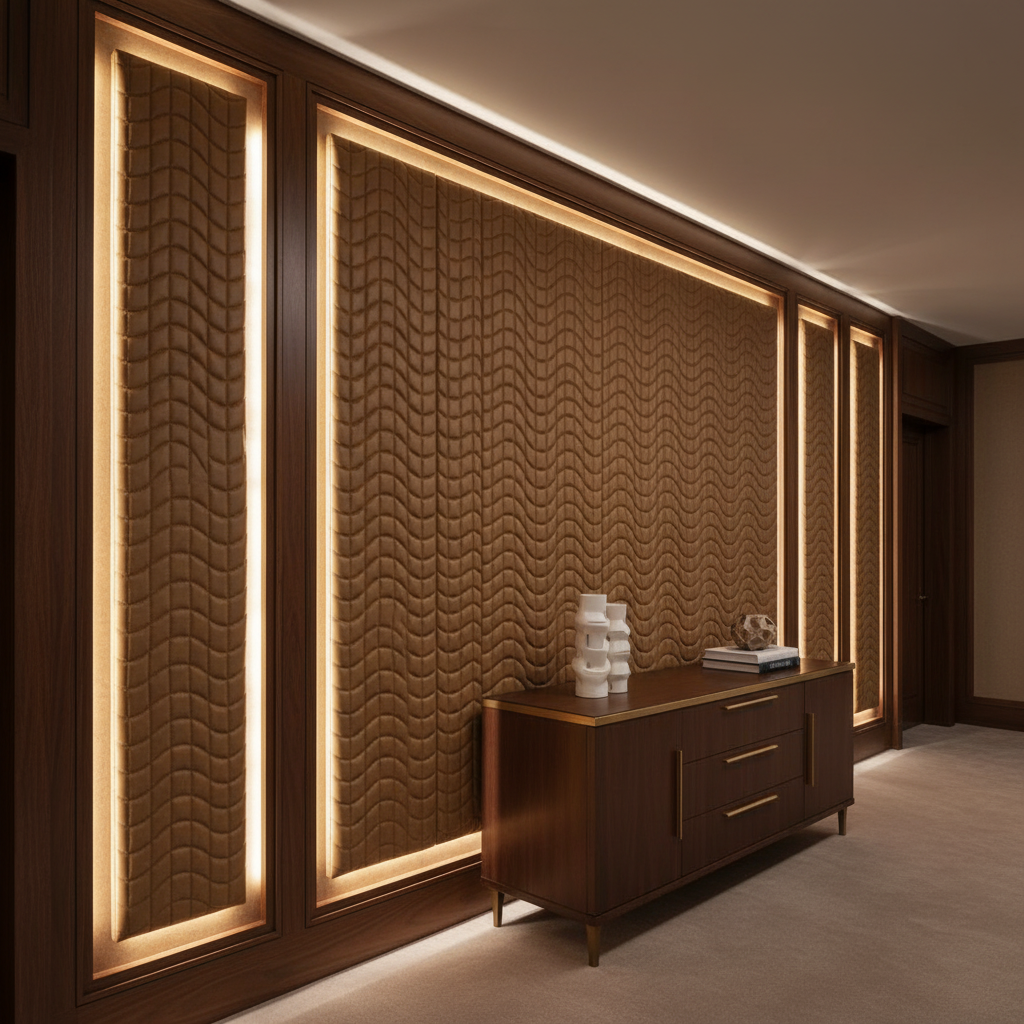 Waterfall Bay - Elk Upholstered Wall Panel | Architectural Fabrics