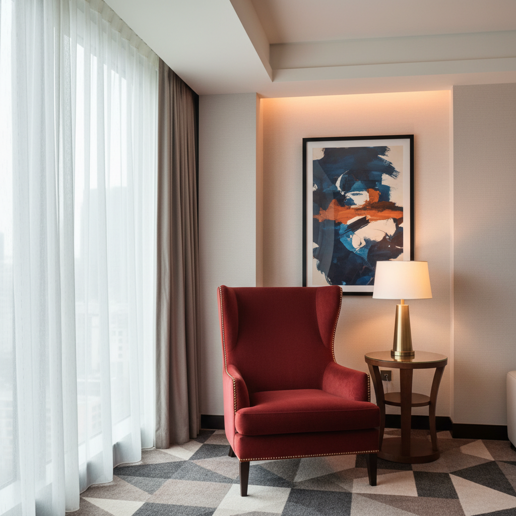 Oilville Red Upholstered Chair | Architectural Fabrics